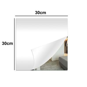 NOBLELYN 1pc Self Adhesive Acrylic Mirror Sheet 1.6mm Thick DIY Craft Makeup Mirror  Simple Mirror Tiles Bathroom