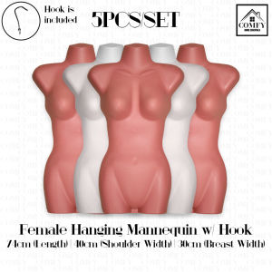 WHOLESALE Female Hanging Mannequin/74cm Manikin Half Body With Free Metal Hook Hanger(5PCS/SET)