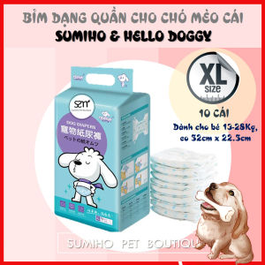 Bỉm quần cho chó mèo cái (Female) Sumiho size XL 10 cái dành cho chó 13-28Kg eo 52cm x 22.5cm