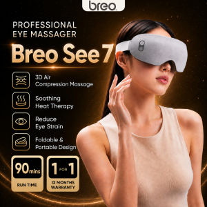 Breo See 7 Eye Massager with Heat and Cooling 14-Point Vibration Smart Temperature Control Rechargeable Eye Mask