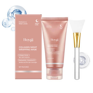 FenHuan 【Local Delivery 】HOYGI Collagen Peeling Tear Mask Moisturizing Anti-wrinkle Exfoliating Cleaning Night Care Brightening And Smooth Skin Facial Skin Care 75g