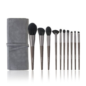 BAYBEYLA 10PCS Professional Makeup Brush Set Soft BASF Fiber Face Eye Cosmetic Brushes with Travel Pouch