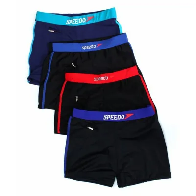 Quần Bơi Nam SPEEDO Cao Cấp Vải Dày Đẹp Đen Phối Xanh Đỏ Có Túi Nhỏ Đựng Chìa Khóa - Nhiều Màu Phong Cách Năng Động