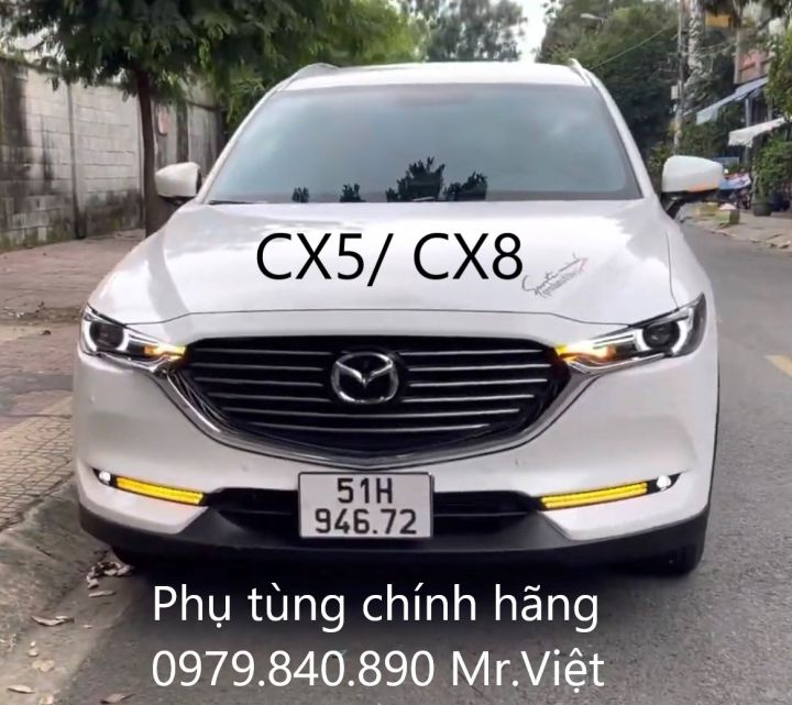 Cặp Đèn Led gầm 2 màu Daylight + Xi nhan Audi cho Mazda CX5 CX8 ( 2018 - 2023 )