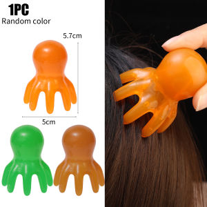 Portable Resin Octopus Comb Meridian Scraping Therapy Massage Comb Head Massager SPA Gua Sha Scraper Pocket Massage Hair Care Tool