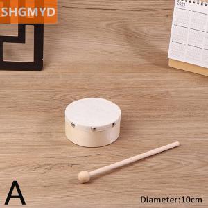[COD] SHGMYD Frame Drums 4 6 7 8 9 10 Inch Hand Drum Wood Drum With Drum Stick Set Musical Game Kids Educational Toy Percussion Instrument