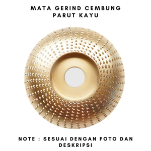 Mata Gerinda Penghalus Kayu Gerinda 4 Inch Parut Kayu Model Rata Cembung