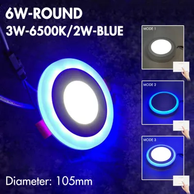 Tri Color Pin Light Ceiling 3 Modes 2 Color LED Pin light Ultra-Thin Dimmable light Downlight Recessed Ceiling light Pin Lights For Ceiling Living Room Blue Warm White ​Light Down Light Lamp