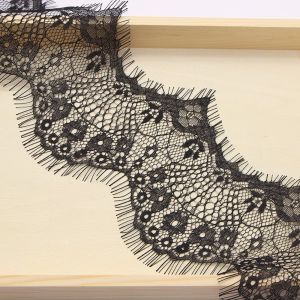 MINIFELE 262 3 Yard Lace Trim Ribbon Floral Pattern Soft Texture Eyelash Lace Fabric 9.5cm Wide Decorative Lace Edging Dress Sewing
