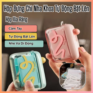 COD🌟Hộp đựng chỉ nha khoa tự động bật lên/ Hộp đựng chỉ nha khoa di động/ Hộp đựng chỉ nha khoa/ Nhỏ gọn và di động