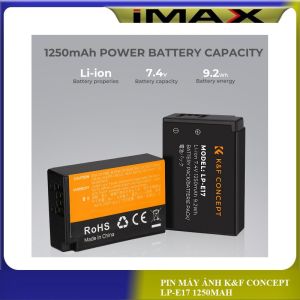 1 PIN MÁY ẢNH K&F CONCEPT LP-E17 1250MAH