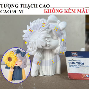 Tượng thạch cao tô màu CHÓ mặt xệ D24 (Không kèm màu) luyện vẽ trò chơi trẻ em