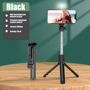 360 ° xoay 3 trong 1 Bluetooth Selfie Stick Monopod Tripod điều khiển từ xa có thể tháo rời màn trập mở rộng cầm tay chủ