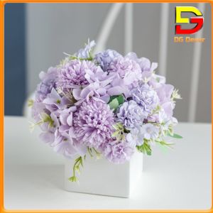 Chậu Hoa Để Bàn Hoa Trang Trí Bàn Trà Phòng Khách Kệ Tủ Làm Quà Tặng Ý Nghĩa Cao 25cm DC-129