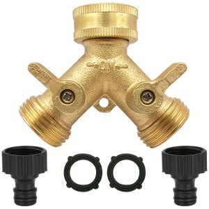 Nhà phân phối vòi tưới vườn   Bộ chuyển hướng vòi bằng đồng với đệm cao su và đầu nối vòi   đầu nối ống nước