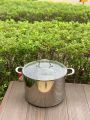 Nồi luộc gà Kalpen Shiner Nồi inox 304 cao cấp 28cm - 11L, 5 lớp quai inox đinh tán sáng bóng gắn chắc đun được bếp từ. 