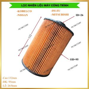 Lọc dầu ( lọc nhiên liệu) máy công trình (Nissan Kobelco Isuzu Mitsubishi). Mã DFPL - 00029