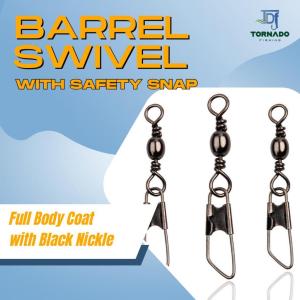 Tornado Fishing Barrel Swivel With Safety Snap