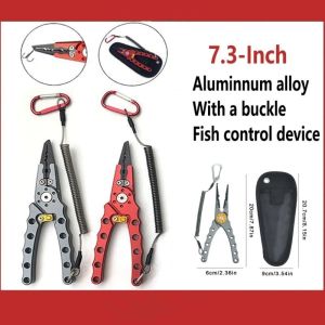 BESTIT Aluminum Alloy Lure Pliers 7.3 Inch Side Cutters Top Ring Control Pliers Durable with Lock Sea Fishing Fish Controller