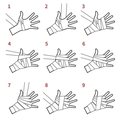 LIXADA Funien Muay Thai Hand Wraps Easy Use Hook Loop Design Quick Dry Semi Elastic 2pcs Boxing Handwraps (White)
