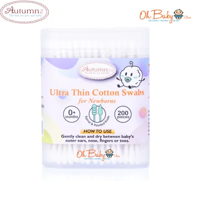 Autumnz Ultra Thin Cotton Swabs 200s | Oh Baby Store