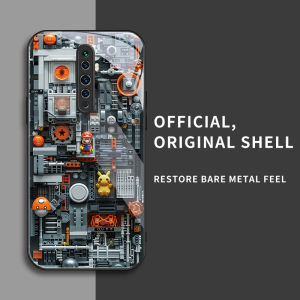 สำหรับ Oppo Reno2 เคสศัพท์ป้องกันการตกที่มีบล็อกสร้างและบุคลิกภาพทันสมัย