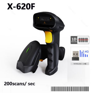 Soonpos Handheld 1D 2D Image Scanner Wireless Barcode Reader Wired USB Laser 2.4G QR Barcode Reader Plug and Play for Supermarket Retail Store Compatible with Computer POS system