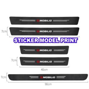 5Pcs Honda Mobilio Brio Jazz Br-v stiker pelindung pijakan pintu mobil Honda Terbaru Model Print / Bukan Tempelan