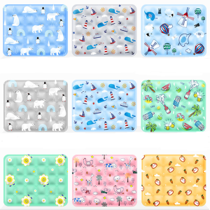 HATELI Mùa Hè Thú Cưng Đá Đệm Chó Thảm Mát Mèo Làm Mát Nhiệt Chống Ngủ Giường Đá Miếng Lót Chó Làm Mát Đệm