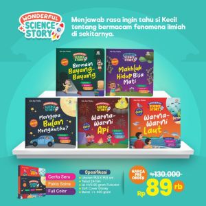 [Ready Stock] Wonderful Science Story (dapat 5 buku full color) Buku Cerita Anak Sains Bergambar