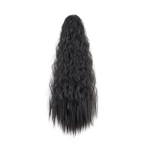 BEAUTYLADIES Ombre Drawstring Ponytail Wig Ponytail Extension Corn Perm Long Kinky Wave Curly Ponytail Heat Resistant Fiber Natural Pony Tail Hairpiece for Women
