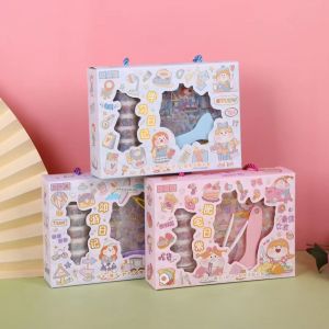 Cute Guka Stickers Set with Handcarry Birthday Party Gift Set for Kids 可爱贴纸手账咕卡手提套装