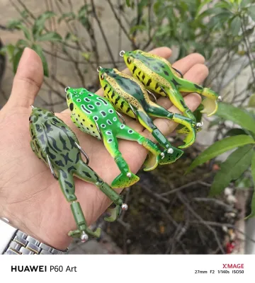 Mồi câu cá lócnhái hơi Prop frog có chân vịt xoáy nước