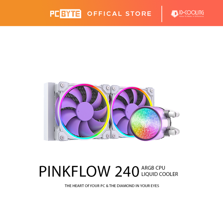 ID-Cooling Pinkflow 240 Diamond Purple Liquid Cooler | Lazada