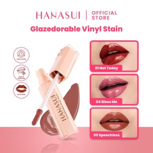 Hanasui Glazedorable Vinyl Stain - 6 Varian - Menjaga Kelembapan Bibir - Hydrating & Moisturizing - Virgo Shoop