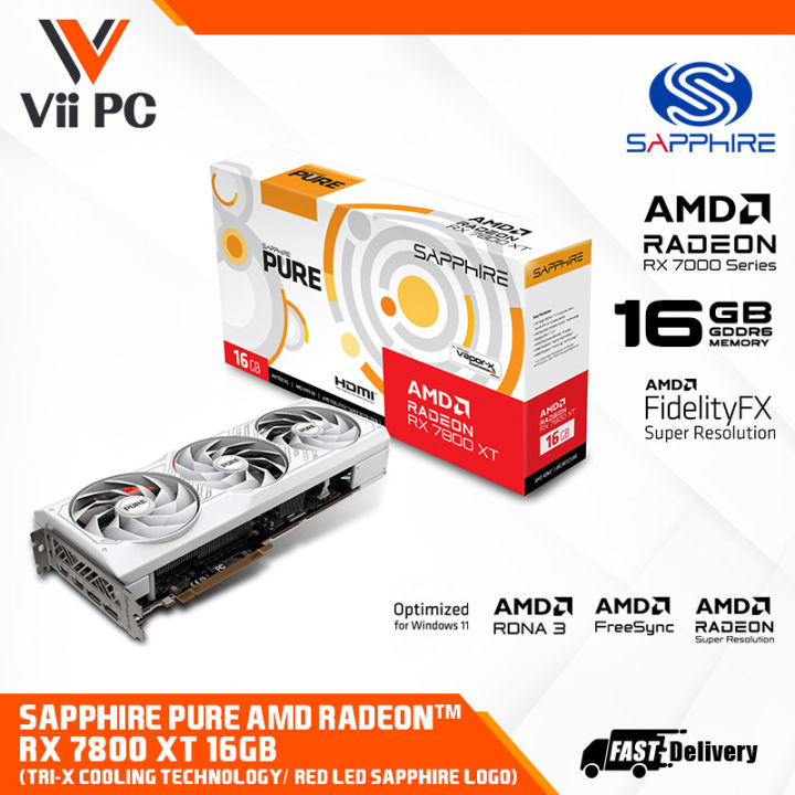 美品 SAPPHIRE PURE Radeon RX 7800 XT 購入証明付 美品 SAPPHIRE PURE