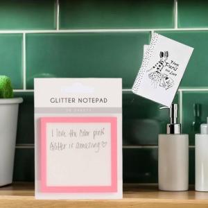 QUANSEN Glitter Sticky Notes Transparent Sticky Notes Creative Office Notebooks Study Supplies Perfect Gifts For Returning To School