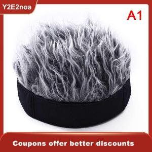 【Y2E2noa】 1pc Novelty Hip Hop Beanie Hat with Spiked Hair Funny Retro Short Melon