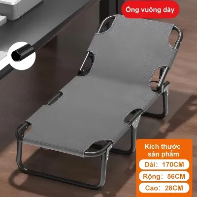 BMZAR giường gấp gọn ghế ngủ văn phòng gấp gọn có gối đầu khung hợp kim chịu lực cao cấp Có thể chịu được 200KG