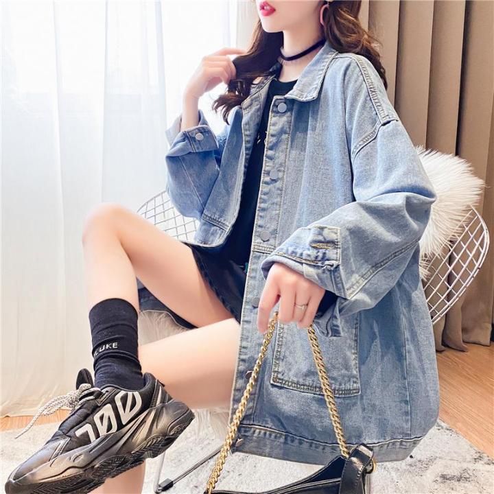 TOFASHIONS jacket perempuan Denim jacket women korean style Jacket
