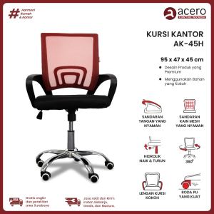 Acero Furniture - Kursi Kantor Jaring AK-45H Kursi Kerja Kursi Kantor Beroda