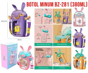 Botol Minum Anak BZ-281 Botol Minum Karakter 380ML Karakter Lucu Telinga Free Stiker BPA Free
