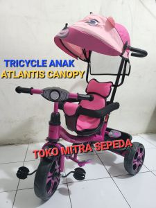 Sepeda Roda Tiga Terbaru Exotic 1268 - Jok Bisa Putar Dan Canopy