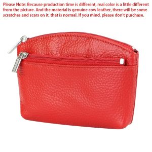 Royal Bagger Genuine Leather Coin Purse Minimalist Short Wallet Womens Mini Storage Bag with Keychain 1678