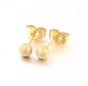 Anting Tusuk Ukir Pasir Gold CXA147