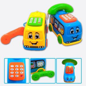 PROMO COD MAINAN EDUKASI ANAK BUS PHONE MUSIC / BUS TELEPON MUSIK / MAINAN ANAK MOBIL TELEPON TERMURAH