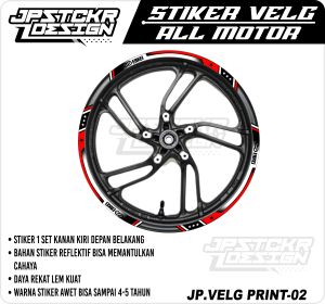 Stiker Cutting List Velg Beat Karbu Esp Deluxe Scoopy Mio Vario Sticker Aksesoris Roda Princut JP-02
