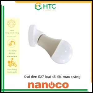 Đui đèn E27 loại 45 độ màu trắng NAE2745WM - NANOCO