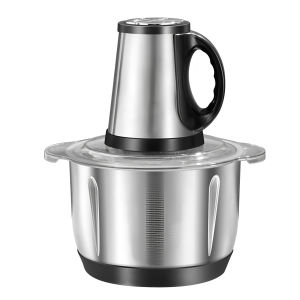 Electric Food Chopper 600W 3L Stainless Steel Meat Grinder 3-Speed Food Processor Quad 4-Blade Home Kitchen Appliance