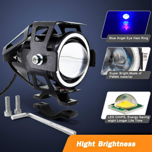 BERGARANSI KONTROL U7 Lampu Tembak sorot Motor super terang Transformer LED IP65 Cool White 8W